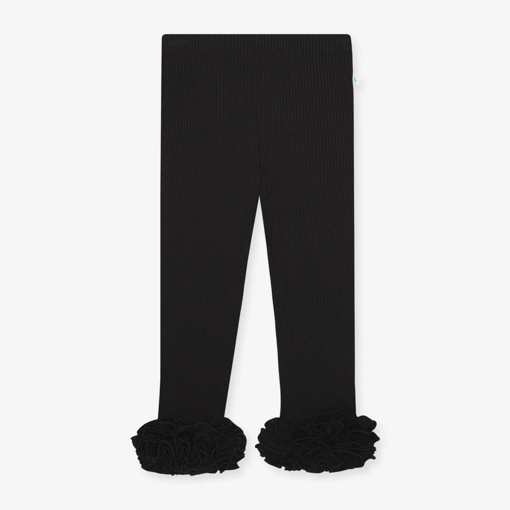 Brand New Never Worn Posh Peanut Cha Cha Leggings Ribbed Sz 3T/4T Black